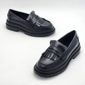 ASOS Design Wide Fit Majesty Chunky Fringe Platform Loafers Size 8 US 6 UK